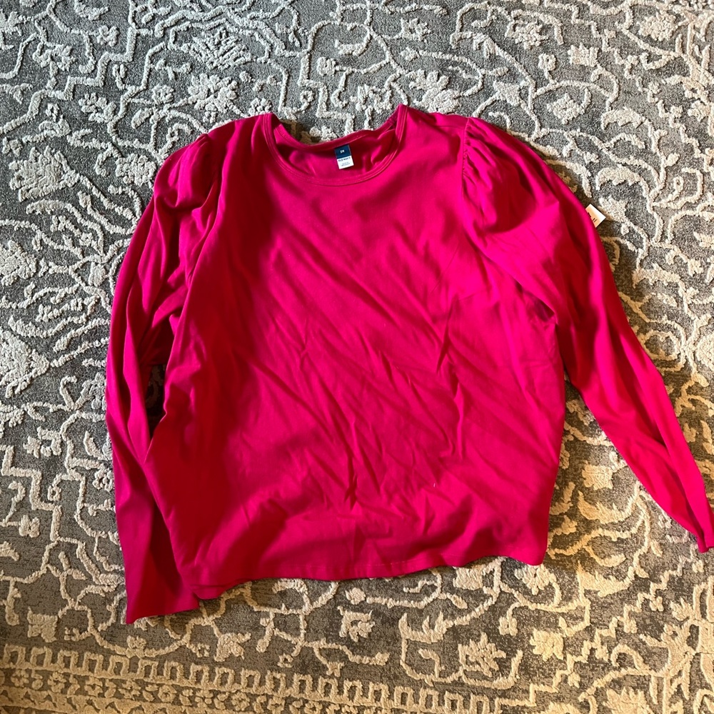 Women's Pink Long Sleeve Top